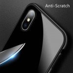 Wholesale Apple iPhone XS / X Fully Protective Magnetic Absorption Technology Transparent Clear Case (Black)